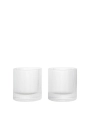 Ripple Tumbler Glasses - Set of 2 - zestaw szklanek frosted