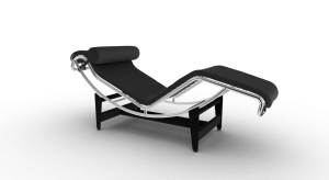 Promocja! Le Corbusier LC4 NERO Chrome -  leżanka