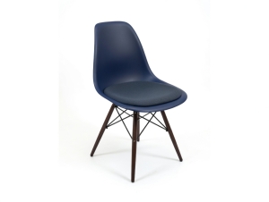 PROMOCJA! EPC DSW (Eames Plastic Chair) old height - Navy Blue - krzesło z poduszką