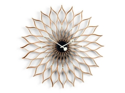 Sunflower Clock - Birch - zegar ścienny