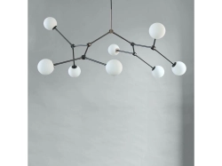 Drop Chandelier Bulp  Grey - żyrandol