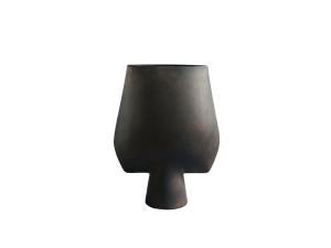 Sphere Square Vase Big Coffee - wazon