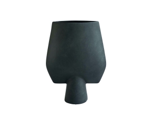 Sphere Vase Square Hexa Black - wazon