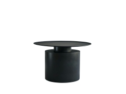 Pillar Coffee Table Low Burned Black - stolik