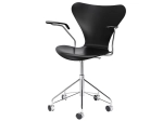 Series 7 (3217 Lacquered) - krzesło na kółkach z podłokietnikami