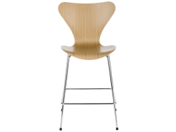 Series 7 (3187 Clear Lacquered Veneer, 64cm) - hocker