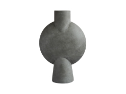 Sphere Vase Bubl Hexa Dark Grey - wazon