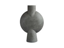 Sphere Vase Bubl Hexa Dark Grey - wazon