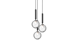 Miira 3 Rock Grey/Optic Clear - lampa wisząca