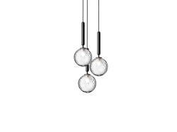 Miira 3 Rock Grey/Optic Clear - lampa wisząca