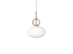 Rizzatto 32 Satin Brass/Opal - lampa wisząca