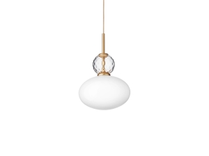 Rizzatto 32 Satin Brass/Opal - lampa wisząca