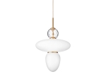 Rizzatto 43 Satin Brass/Opal - lampa wisząca