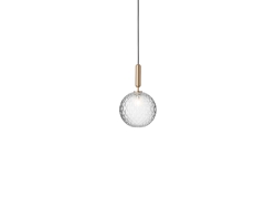 Miira 1 Large Brass/Optic Clear - lampa wisząca