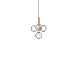 Miira 4 Brass/Optic Clear - lampa wisząca