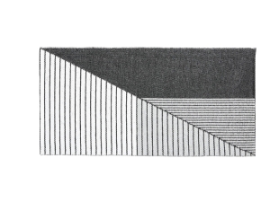 Szaro Czarny Dywan Zewnętrzny Winylowy - STRIPE BLACK GREY 13411