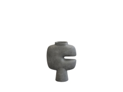 Tribal Vase, Medio Dark Grey - wazon
