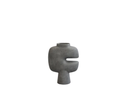 Tribal Vase, Medio Dark Grey - wazon