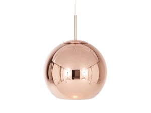 Copper Round LED Pedant - lampa wisząca