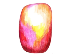 Scribble Red/Yellow by Front - dywan