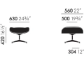 Eames Lounge Chair & Ottoman wymiary